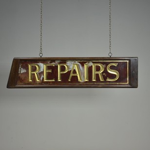 Antique "Repairs" Shop Sign